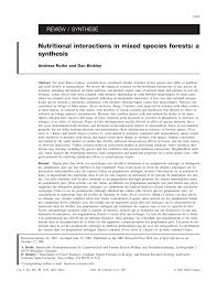Ooreka vous donne toutes les astuces pour. Pdf Nutritional Interactions In Mixed Species Forests A Synthesis