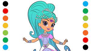 Here is a small collection of princess coloring pages printable for your daughter. Princess Samira Shimmer And Shine Coloring Pages For Kids Digital Coloring Youtube
