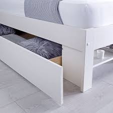 Explore our selections of beautiful wood grains, from light oak and pine for a fresh feel to dark stained wooden frames for a deep and earthy effect. Buy Fabio Under Bed Storage Drawers White 1 Drawer Double Online At Cherry Lane