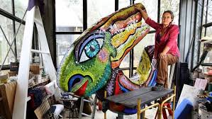 Sculpture To Float In Warrandyte North Mosaic Art Sculpture Bio Art