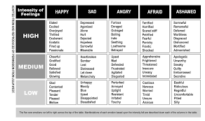 Outcome Of The Pshe Education Review Feelings Chart