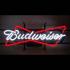 Budweiser Neon Signs Make Fun Easy To Use Bar Decorations Neon Beer Signs Neon Signs Neon Light Signs