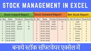 Stock Maintain Software In Excel In Hindi Youtube