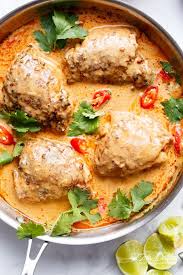 You can choose to use chicken breast (white meat) or thigh (dark meat), depending on your preference. Thai Satay Chicken Thighs In Peanut Sauce Http Cafedelites Com Chicken Recipes Chicken Satay Indian Food Recipes