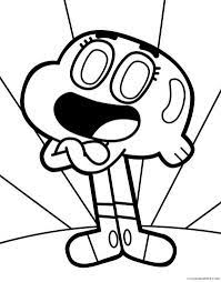 Amazing world of gumball coloring pages game. The Amazing World Of Gumball Coloring Pages Tv Film Darwin Watterson 2020 08516 Coloring4free Coloring4free Com