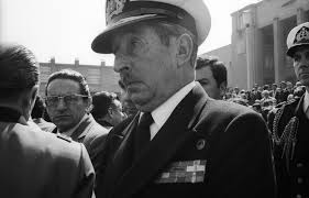 José Toribio Merino, Funeral Carol Urzua, Santiago, 1983, …