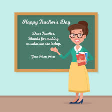 One option is to make a homemade card to show that you are grateful for the work your teacher does. Happy Teachers Day Card With Name Quotes Wishes