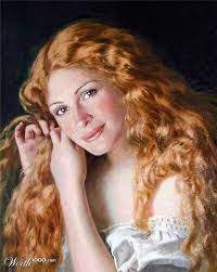 Keptalalat A Kovetkezore Julia Roberts Young Hair Painting Female Portrait Sophie Anderson