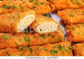 One rule when cutting up a whole chicken is that you don't want to cut through any bones. Crispy Chicken Cheese Breaded Roll Ups Close Up Delicious Crispy Chicken Cheese Breaded Roll Ups Cut In Half Sprinkled Canstock