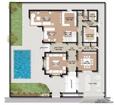 اجمل مجموعه فلل بالمساقط من مسكن العربية نموذج فيلا ٥ المغربية Square House Plans Family House Plans Model House Plan