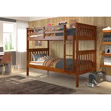 Any kid will be proud to transition to a classic children's bed with their very own kidkraft addison twin size bed in espresso. Donco Kids Twin Twin Espresso Finish Mission Bunk Bed On Sale Overstock 6796683