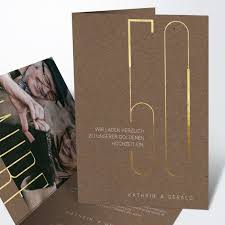 Goldkunst Goldene Hochzeit Einladungskarten Goldene Hochzeit Hochzeit