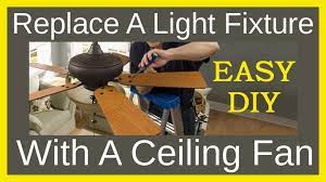 Replacing your ceiling fan light socket should require approximately 20 minutes of your time. Replace A Light Fixture With A Ceiling Fan