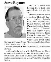 Obituary for Steve Paul Raymer