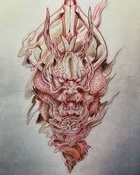 Black And Red Dragon Tattoo Designs 