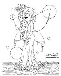 Water Fairy Lineart By Jadedragonne Fairy Coloring Pages Fairy Coloring Coloring Pages