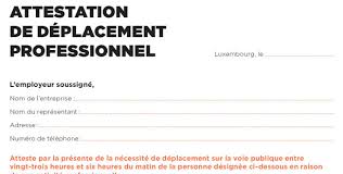 Covid 19 Mise A Disposition D Une Attestation De Deplacement Couvre Feu Chambre De Commerce