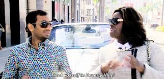 Treat yo self is a day that donna, tom and briefly ben celebrate annually by buying many luxurious items such as cakes, massages, fine leather goods, mimosas, fragrances, and clothes. Celebrate National Splurge Day The Geek Way Because Treating Yo Self S Important Geek And Sundry