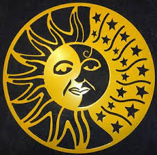 Sun Moon And Stars Silhouette Metal Wall Art Home Decor Sun Silhouette Moon Art Sun Moon