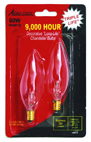 60w Chandelier Light Bulb Clear Straight Tip Aero Tech Ligh Bulb Co