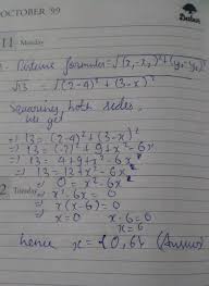 How to find the length of a line segment using the coordinates of the endpoints. 1 The Length Of The Line Segment Joining Two Points 2 3 And 4 X Is Route 13 Units Find X 2 Find Brainly In