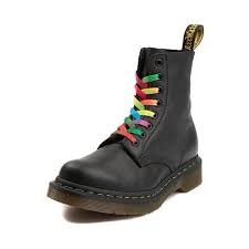 Shop women's boots, men's boots, kids' shoes, work footwear, leather bags and accessories at dr. Classic Docs Attitude Gets A Colorful Makeover In The New Pascal Multicolor Stitch 8 Eye Boot From Dr Martens Take Pride Boots Doc Martens Doc Martens Style
