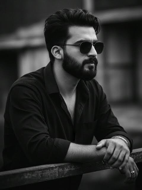 Monochromatic Fashion Portraiture — Black Shirt & Sunglasses Monochromatic Portrait