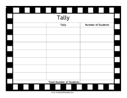 blank tally chart