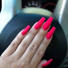 Got a hot date coming up? Long Nails Coffin Nail Long Coffin Nails Ballerina Nails Hot Pink Nails Summer Nails Matte Nails Acryl Pink Acrylic Nails Hot Pink Nails Pink Nails