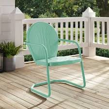 Griffith Metal Chair Aqua Crosley Metal Outdoor Furniture Metal Chairs Outdoor Chairs