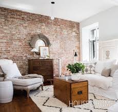 Crushing On Exposed Brick Walls Stacy Risenmay Brick Wall Living Room Brick Living Room Brick Wall Interior Living Room