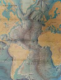 1967 Atlantic Ocean Floor Map Large National Geographic Nice Map For Framing Large Size Vintage Maps 24 4x18 8 Ins 62x48 Cm Amazing Maps Ocean Old Map