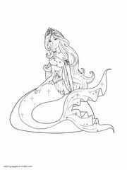 Grab some colored pencils or markers and relax with this serene siren! Barbie In A Mermaid Tale Coloring Pages For Girls