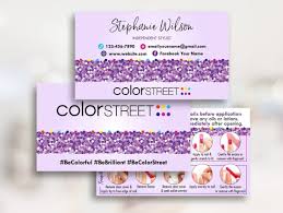 Get personalized business cards or make your own from scratch! Color Street Business Cards Printable Color Street Biz Card Template Color Street Application Custom C Color Street Business Cards Printable Cards Color Street