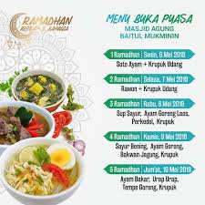 Resep menu buka puasa 544546. Masjid Agung Baitul Mukminin Jombang Siapkan Berbagai Menu Buka Puasa Ramadhan 1440 H Faktualnews Co