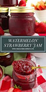 Add This Strawberry Watermelon Jam To Your Summer Jam Recipes It S The Perfect Jam Recipe For Canning In T Jam Recipes Interesting Food Recipes Watermelon Jam