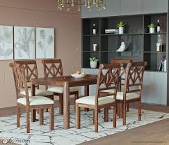 L1500 x w900 x h750 article no.: Ella Solid Wood 6 Seater Dining Set Decornation