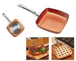 Copper Chef 9 5 Square Fry Pan Description Large Square Frying Pan Size 9 5 The Copper Chef Was Designed With Copper Chef Induction Cookware Copper Cooking Pan