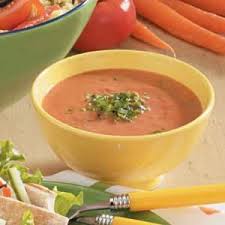 Six Ingredient Basil Tomato Soup Recipe Tomato Soup Recipes Soup Recipes Tomato Basil Soup