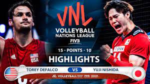 The official website of the volleyball nations league 2021. Usa Vs Japan Vnl 2021 Highlights Torey Defalco Vs Yuji Nishida Youtube