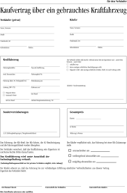 Kaufvertrag Uber Ein Gebrauchtes Kraftfahrzeug Pdf Free Download