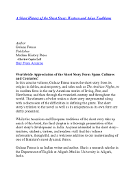 Short stories in english for students. Doc A Short History Of The Short Story Western And Asian Traditions By Gulnaz Fatma Dr Gulnaz Fatma Academia Edu