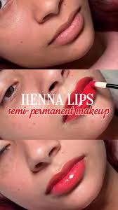 💋 Henna Lip treatment is a great natural option for long-lasting color. ,  Lips blushed with henna dye, they provide a semi-permanent solution lasting  several days