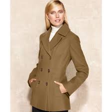 Shop scarves wool michael michael kors women online at yoox united states. Michael Kors Double Breasted Wool Blend Pea Coat In Camel Natural Lyst