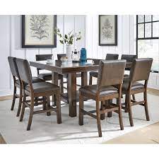 Wyndahl counter height dining table and 4 barstools set. Sable 9 Piece Counter Height Dining Set Costco