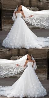 Beautiful Wedding Dresses With Long Train Sweetheart Butterfly Simple Bridal Gown By Prettyla Simple Bridal Gowns Long Train Wedding Dress Wedding Dress Train