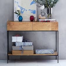 Included sofa, table, floor lamp. Build Your Own Industrial Storage Entryway Console