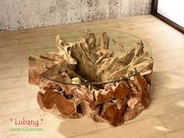Lubang Designer Couchtisch Aus Teak Wurzelholz Rund 100x100 Wood Collection Couchtisch Wurzelholz