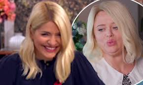 Star emily atack has given herself a rather dramatic lockdown hair transformation using some unconventional tools. Holly Willoughby Is Left In Stitches At Emily Atack S Rather Uncouth Impression Of Her Daily Mail Online