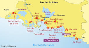 Complète cette carte en te servant des indices suivants : Les Villes En Bord De Mer En Provence Dans Le Departement Des Bouches Du Rhone